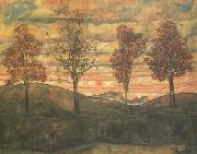 Egon Schiele Four Trees (mk12) china oil painting artist